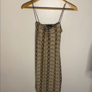 Snake print mini dress